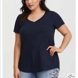 Torrid navy v-neck tee